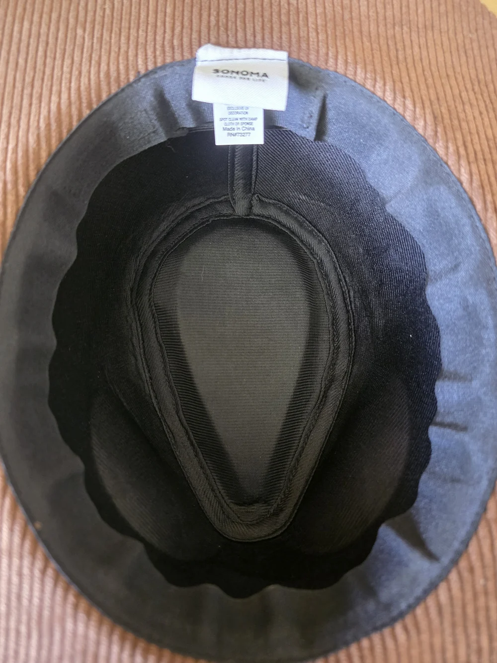 Sonoma Corduroy Wide-Brim Hat in Brown Boho Festival Fall Accessory